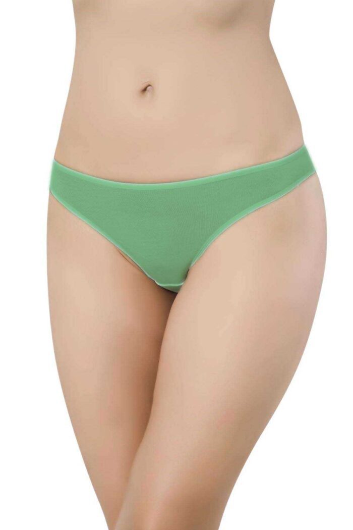 6 Adet Likralı Kadın Slip Külot Leopar Yeşil Mavi - Görsel 3