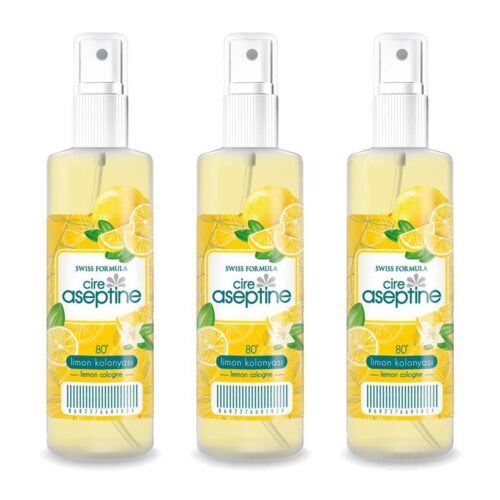 3 Adet Limon Kolonyası  Ev Ofis Pratik Kullanım Sprey 100ml