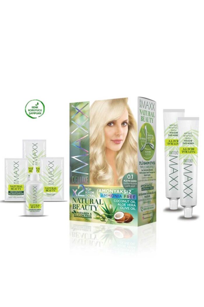 2 Paket Natural Beauty Amonyaksız Saç Boyası 0.1 Platin Sarısı - Görsel 2