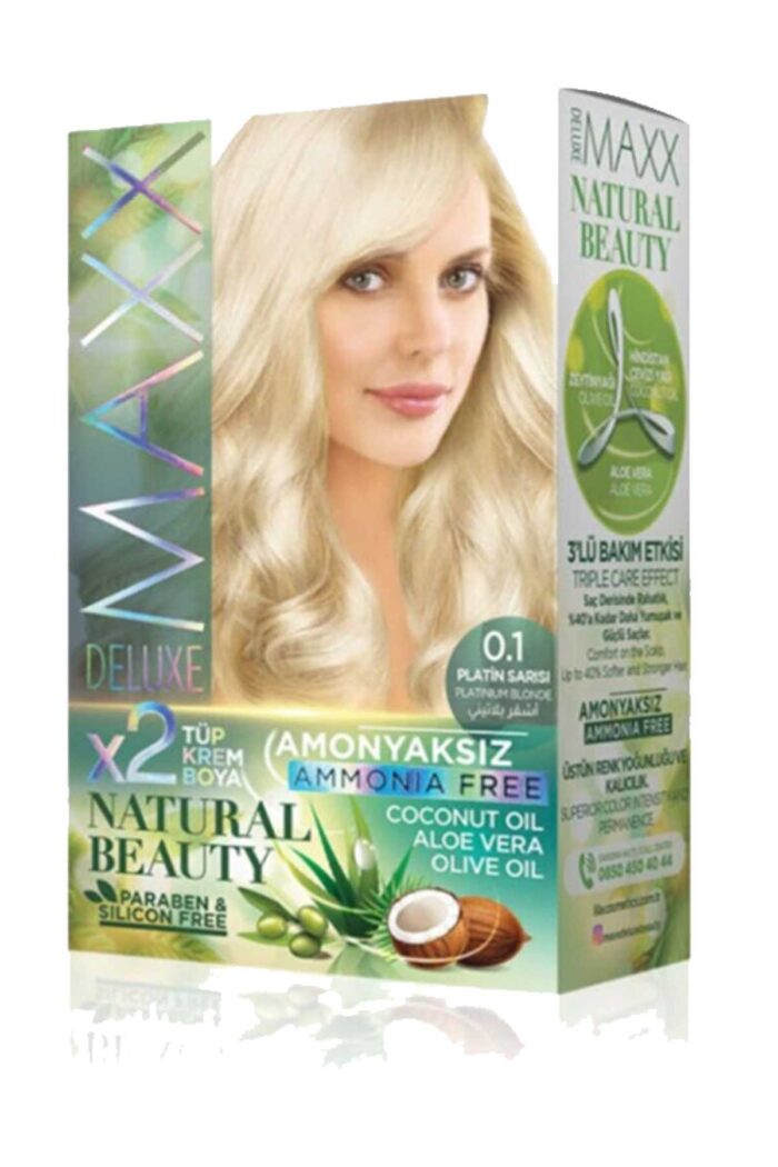 2 Paket Natural Beauty Amonyaksız Saç Boyası 0.1 Platin Sarısı - Görsel 3