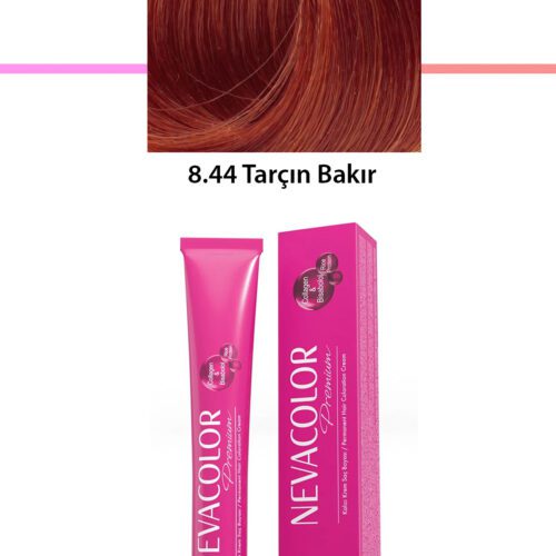 Premium 8.44 Tarçın Bakır - Kalıcı Krem Saç Boyası 50 g Tüp