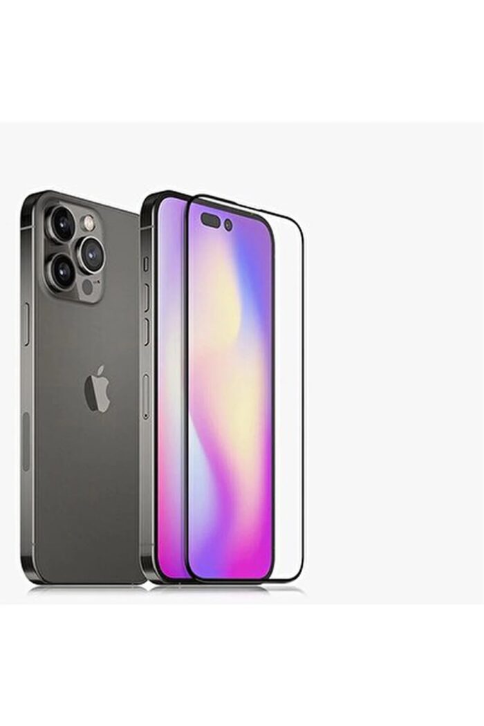 Iphone 14 Pro Uyumlu 9d Tam Kaplayan Parmak Izi Bırakmayan Ekran Koruyucu Film - Görsel 2