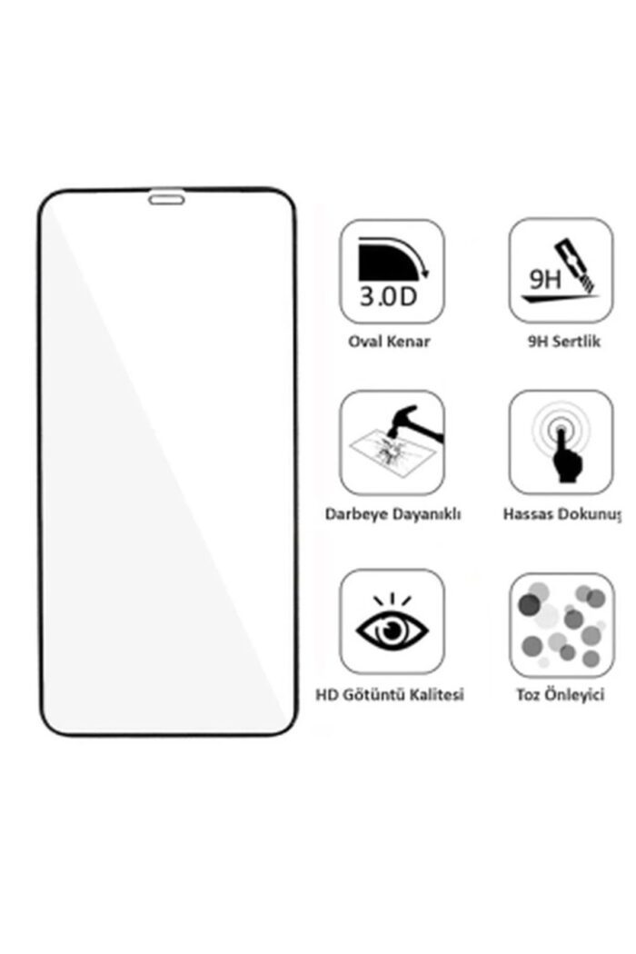 Iphone 14 Pro Uyumlu 9d Tam Kaplayan Parmak Izi Bırakmayan Ekran Koruyucu Film - Görsel 3