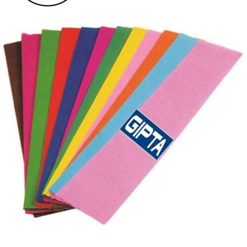 Gıpta Renkli Krapon Kağıdı 50cm X 2mt Karışık (10 Lu Paket)