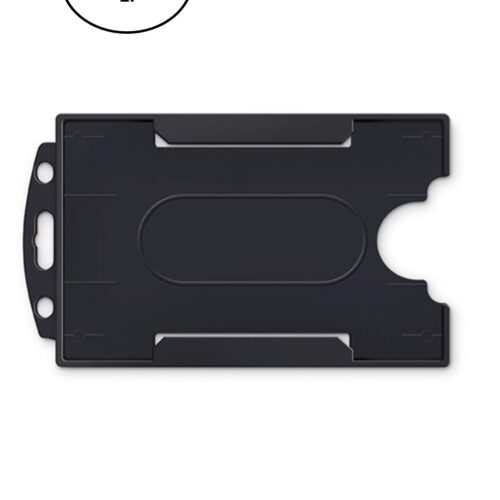 Mas 3522 Plastik Kart Muhafaza- Dikey-54X86-Siyah 50Li