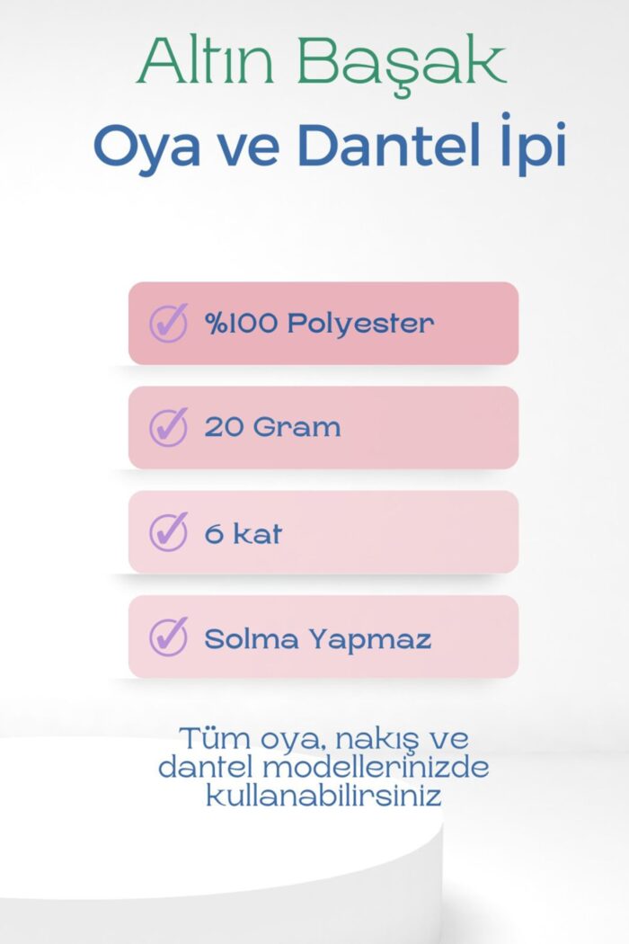 3 Adet Altınbaşak Oya ve Dantel İpi 20 gr - Royaleks - No: 375 - Görsel 2