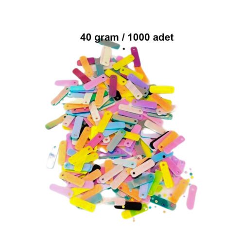 Pastel Renkler 15 x 5 mm Dantel Oya Yazma Halhal Abiye Lazer Kesim Pul 1000 adet / 40 gram