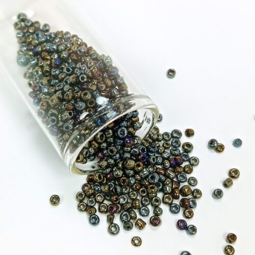 Dökme Cam Kum Boncuk (8/0) 3 mm - 60 Gram - Alacalı Renk - BNC192