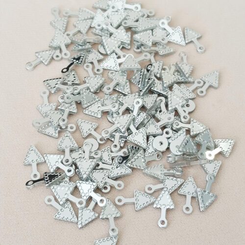 Oya Abiye Bileklik Kolye Pleksi Metalik Plastik Pul Gümüş Renk 8 gram 95 adet - BNC505