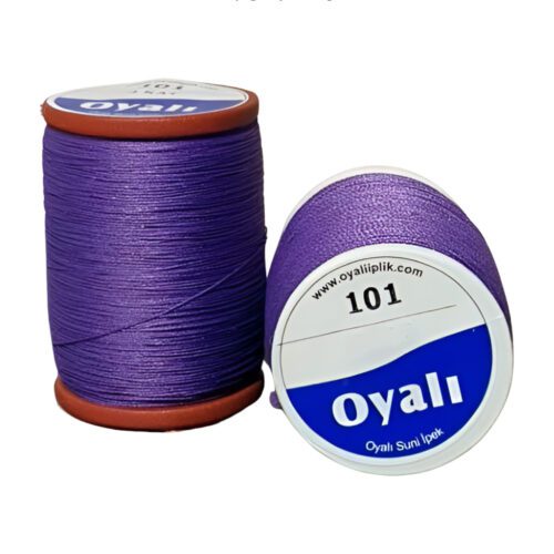 Oyalı 4 Kat Suni İpek İplik İğne Oyası Boncuk İpi Tığ Oyası No:101