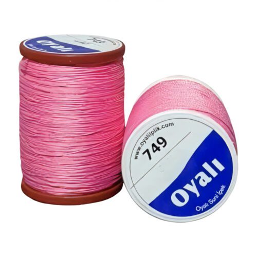 Oyalı 4 Kat Suni İpek İplik İğne Oyası Boncuk İpi Tığ Oyası No:749