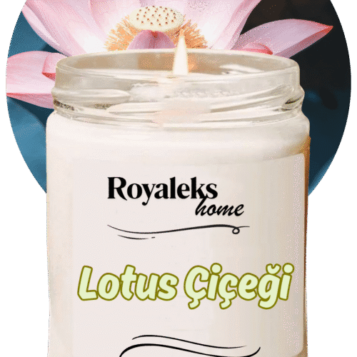 Doğal Özel Seri Kokulu Dekoratif Kavanoz Mum 210 cc - Lotus Esansı - RYL
