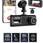 1080p Wifi Full Hd Araç Içi Kamera Arka Ön Iç Kayıt 3 Kamera Gece Görüşlü Gsensör Geniş Açı