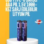 Lityum AAA Pil – Düşük Enerji Tüketen Cihazlar İçin Maksimum Dayanıklılık