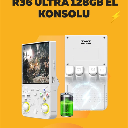 Çift Joystickli Retro Oyun Konsolu 2500mAh Bataryalı