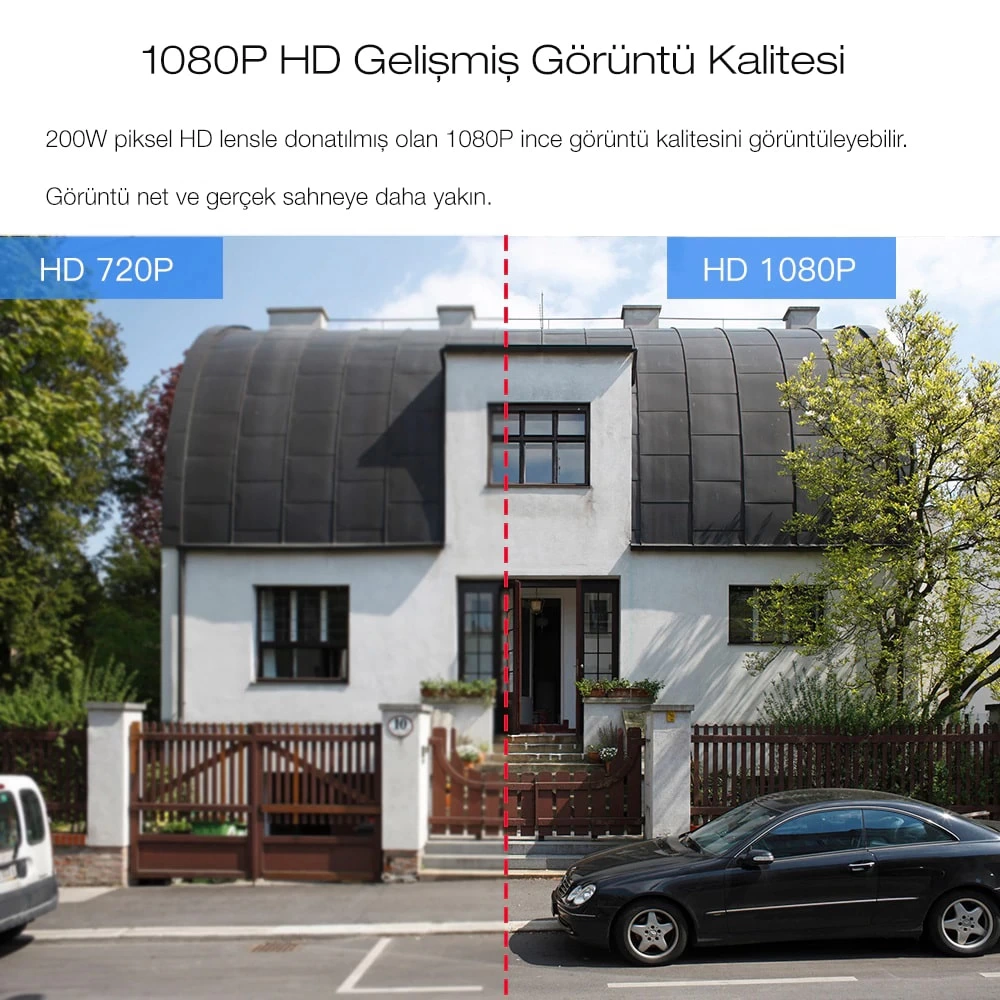 2.0 Mp Hd Lens İç Dış Mekan Suya Danıklı Ip Wifi Network Güvenlik Kamerası Wifi Kamera - Görsel 3