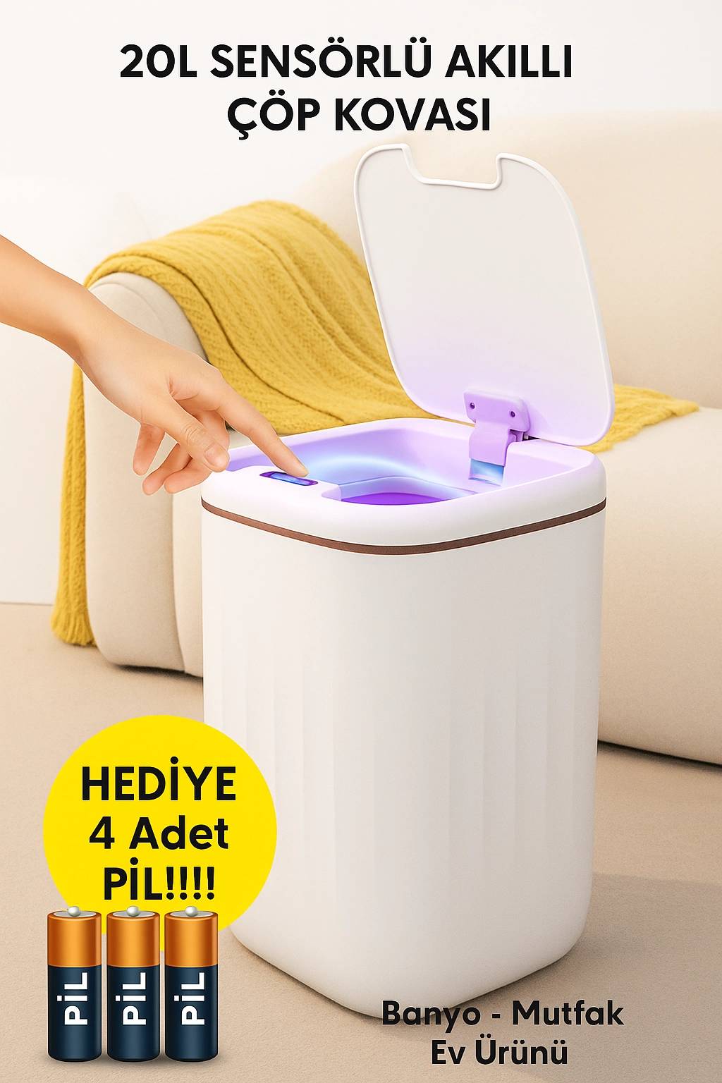 20l Sensorlu Akilli Antibakteriyel Cop Kovasi Otomatik Kapakli Banyo Mutfak Kullanimi 4 Adet Pil Yaninda 72405552 Sw1024sh1536 700x1050 20L Sensörlü Akıllı Antibakteriyel Çöp Kovası Otomatik Kapaklı, Banyo Mutfak 4 Pil Yanında najmaddin.com 20L Sensörlü Akıllı Antibakteriyel Çöp Kovası Otomatik Kapaklı