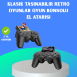 2.4 İnç HD Renkli Ekranlı 500-in-1 Taşınabilir Retro Oyun Konsolu