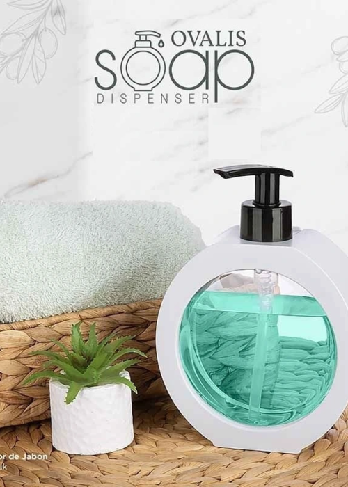 350 Ml Tezgah Üstü Oval Banyo Mutfak Sıvı Sabunluk  Banyo Mutfak Bulaşık Lavabo Deterjanlık