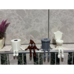 4'lü Eğlenceli Banyo Dekoratif Figür Seti /Tuvalet Kağıdı