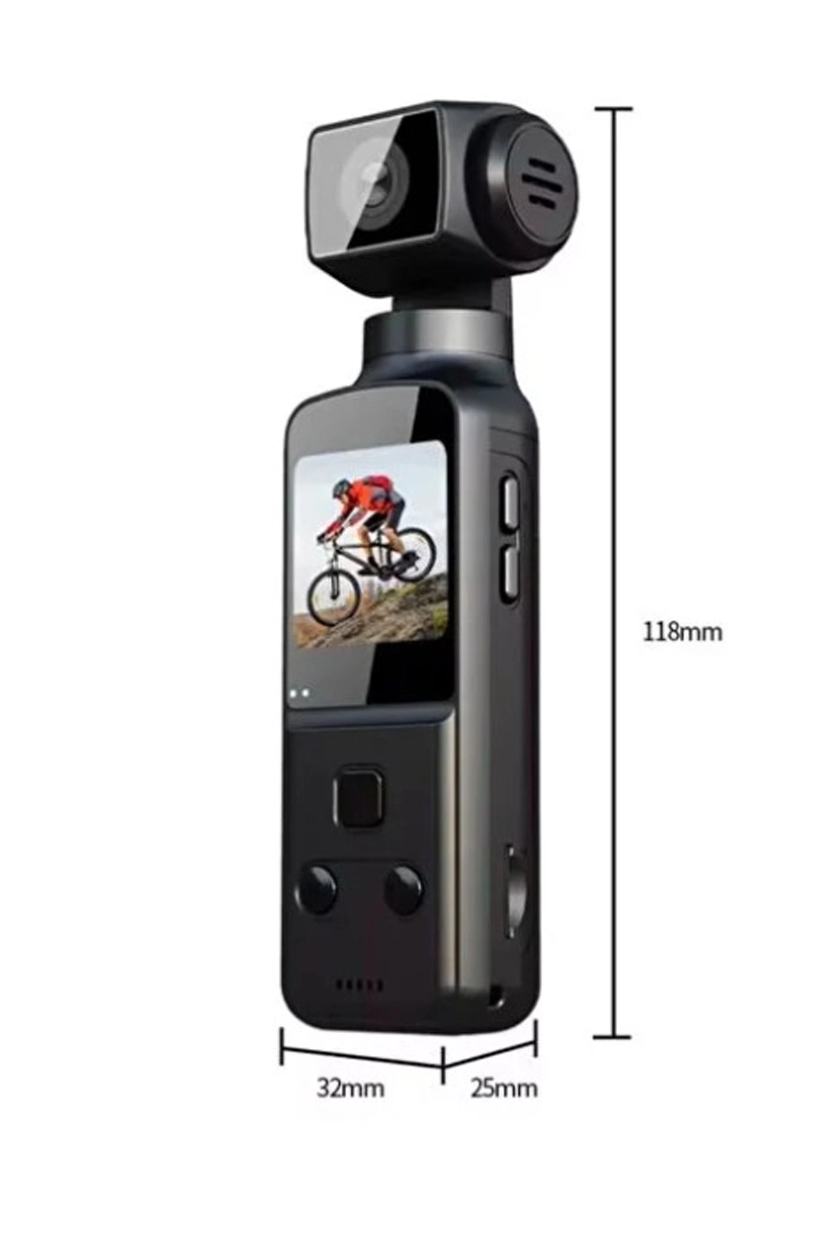 4k Ultra Hd 270° Döndürülebilir Su Geçirmez Wifi Vlog Spor Ve Aksiyon Kamerası - Görsel 3