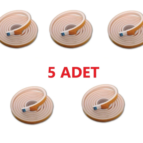 5 Adet 9 Metre Pencere Izolasyon Bandı Yapışkanlı Cam Yalıtım Süngeri Rüzgar Soğuk Kesici Pimapen Fitili