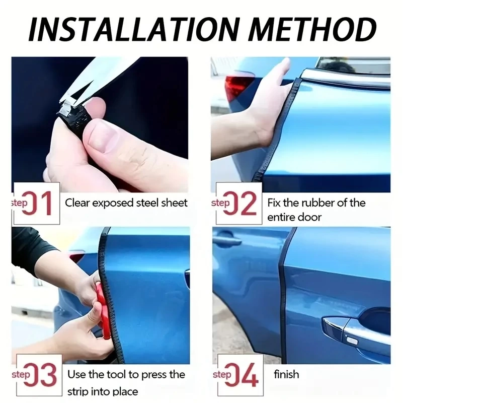 5 Metrelik Araba Kapı Kenar Koruma Şeridi Rulosu - Görsel 3