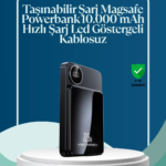 5000mAh / 10000mAh Kapasiteli Manyetik USB-C ve Kablosuz Powerbank