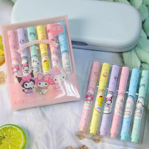 6 Li Fosforlu Kalem Seti Sanrio Karakterleri Kuromi Hello Kitty 285385854 Sw600sh600 6'lı Fosforlu Kalem Seti - Sanrio Karakterleri, Kuromi, Hello Kitty najmaddin.com Kuromi