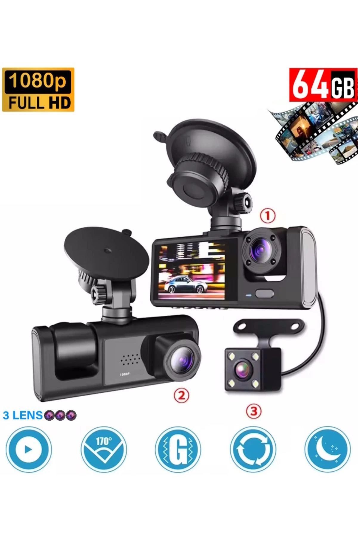 64gb Arac Ici Kamera 3 Kamerali Yol Arac Ici Arka Fhd Video Kayit Mikrofonlu Turkce Cc 33 047860430 Sw1200sh1800 700x1050 64GB Araç İçi Kamera 3 Kameralı (Yol + Araç İçi+ Arka) FHD Video Kayıt Mikrofonlu Türkçe CC-33 najmaddin.com 64GB Araç İçi Kamera 3 Kameralı (Yol + Araç İçi+ Arka) FHD Video Kayıt Mikrofonlu Türkçe CC-33