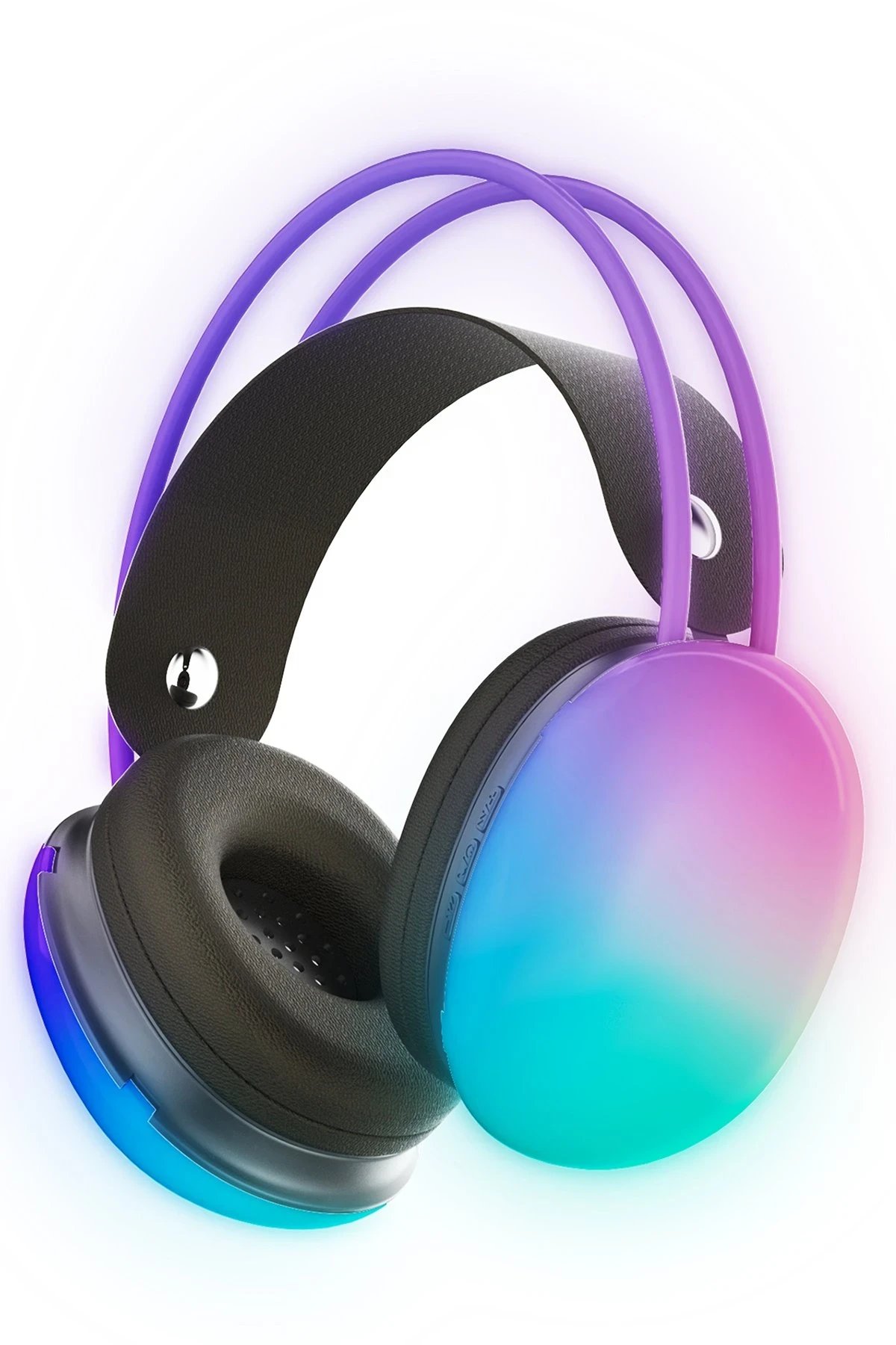 KRH1 RGB Kafaüstü Kablosuz Kulaklık - Siyah-(5796)