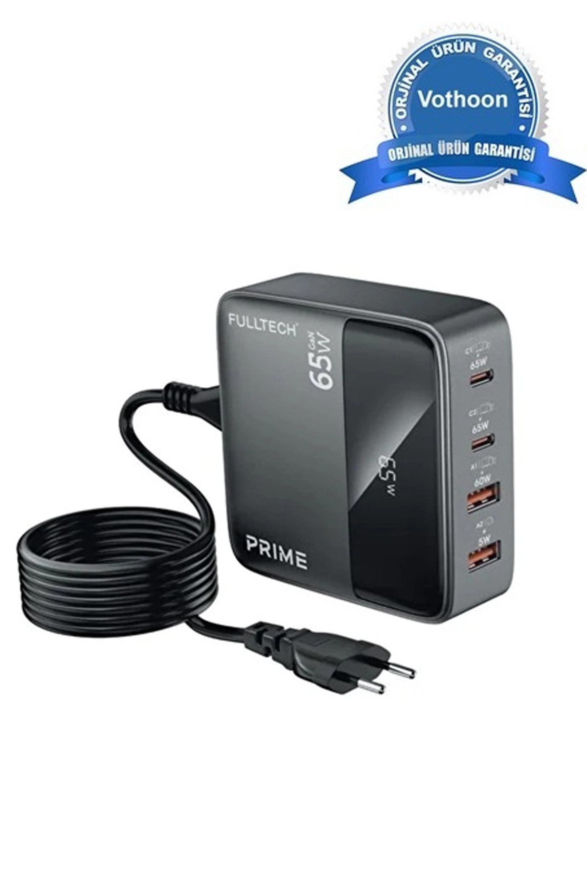 65w Masaüstü 4 Portlu Hızlı Şarj Cihazı İstasyonu 2xusb-a