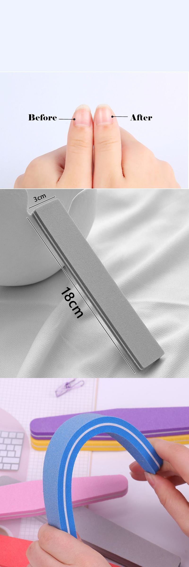 Turk Geniş Kalın Tırnak Törpüsü 100/180 Grid Profesyonel - Görsel 2