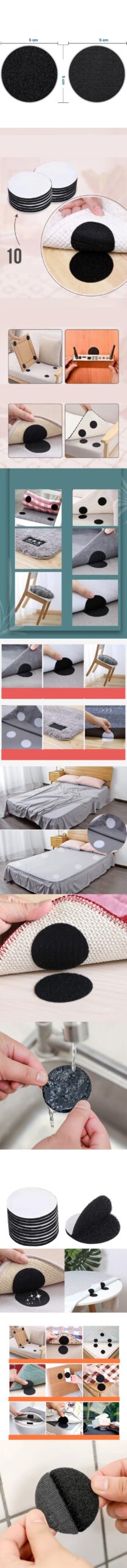 Turk Halı Kaydırmaz Cırt Pedler Nevresim Minder Kaydırmaz 10 ADET - Görsel 2