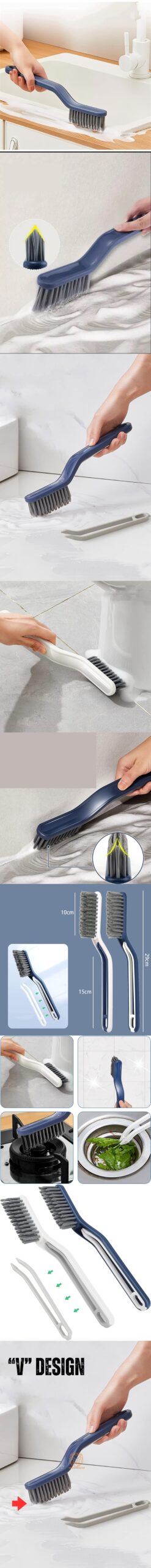 Turk Derz Fırçası V Dizayn Banyo Mutfak Lavabo Fırçası - Görsel 2