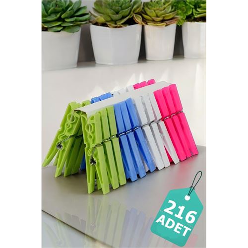 Turk Plastik Çamaşır Mandalı 216 Adet