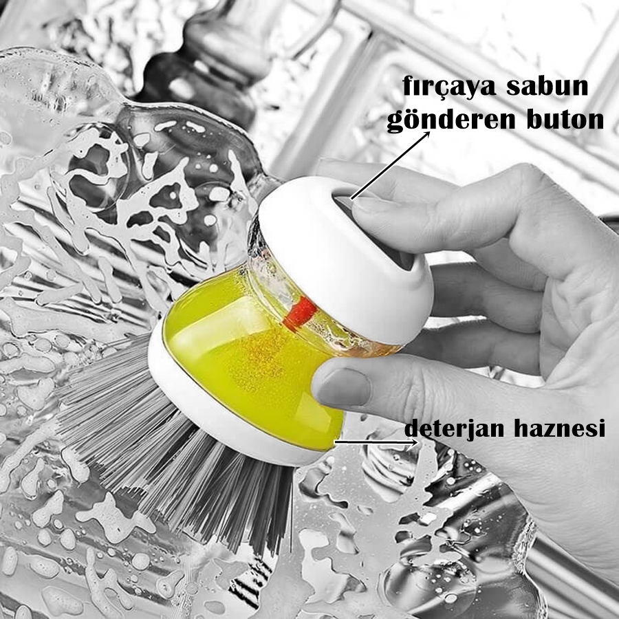Turk Bulaşık Fırçası Deterjan Hazneli - Görsel 2