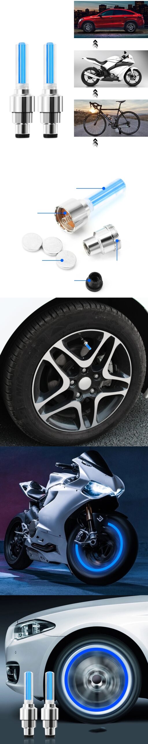 Turk Sibop Kapağı Mavi Işıklı 4 ADET - Görsel 2