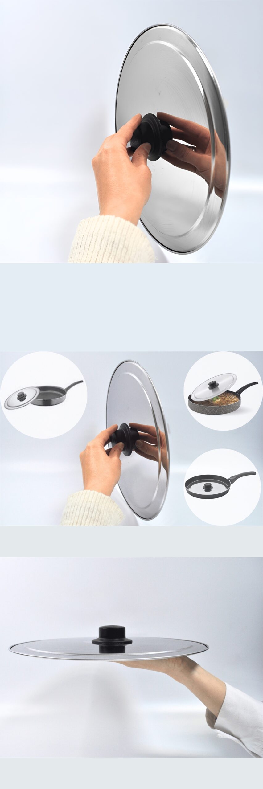 Turk 29 cm Kızartma Tavası Kapağı Çelik Żelazny Design - Görsel 2