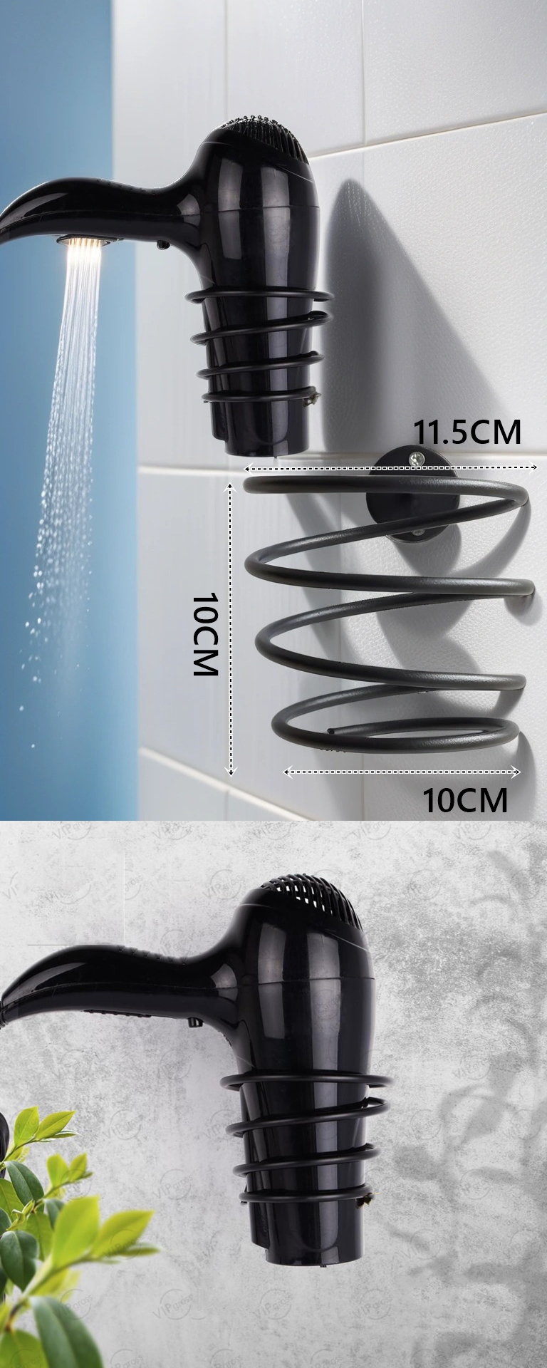 Turk Metal Fön Askısı SİYAH - Görsel 2