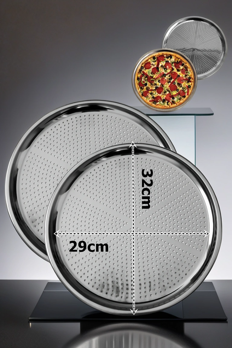 Turk Lahmacun Pizza Pide Pişirme Tepsisi 2 li SET - Görsel 2