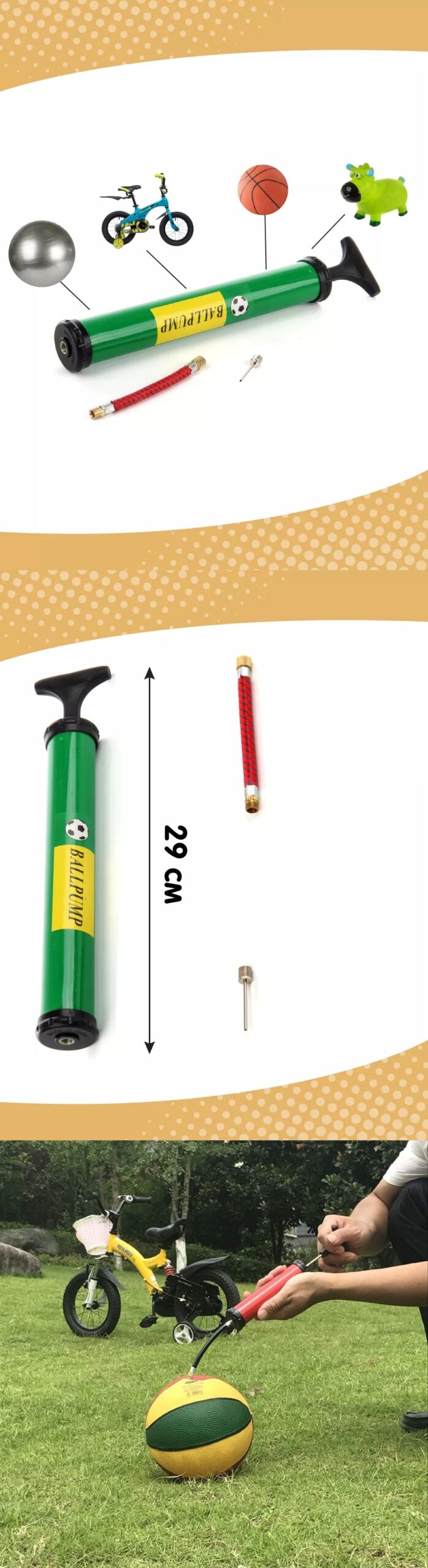 Turk Bisiklet Top Bot Şişirici Pratik El Pompası - Görsel 2