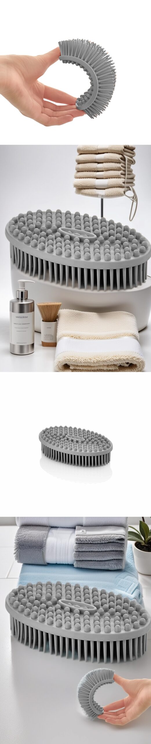 Turk Masajlı Silikon Banyo Fırçası Nuage Design - Görsel 2