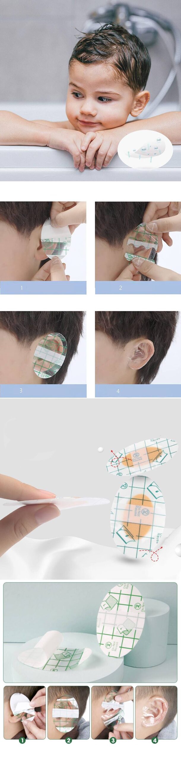 Ürün Özellikleri : MATERYAL : pe film ADET : 20 adet( 10 kullanımlık ;) ÖLÇÜLER : 7 x 5 cm SUDAN UZAK TUTUN : Bebeğiniz için banyo yaparken