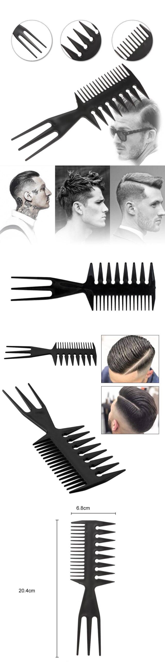 Turk Absolute Karbon 3 Boyutlu Stil Tarağı - Görsel 2