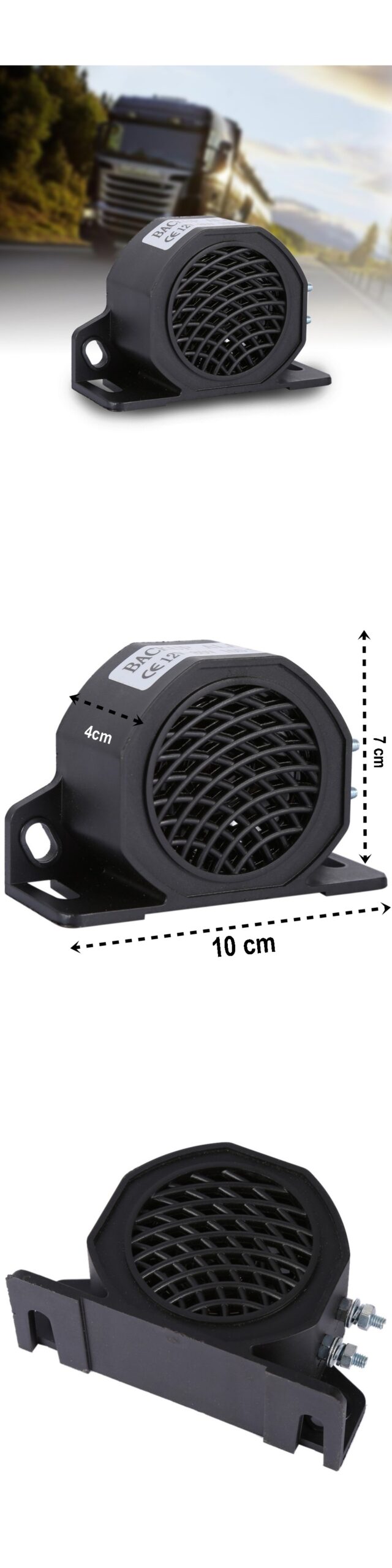 Turk İş Makinası Forklift Yüksek Desibel Siren 12V-24V-36V - Görsel 2