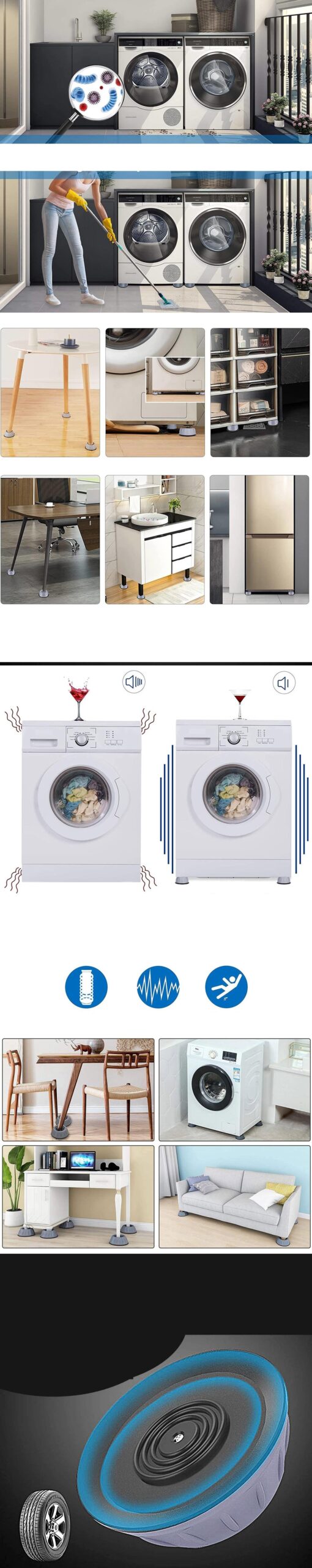 Turk Titreşim Önleyici Kauçuk 4 Adet S.Langston Design - Görsel 2