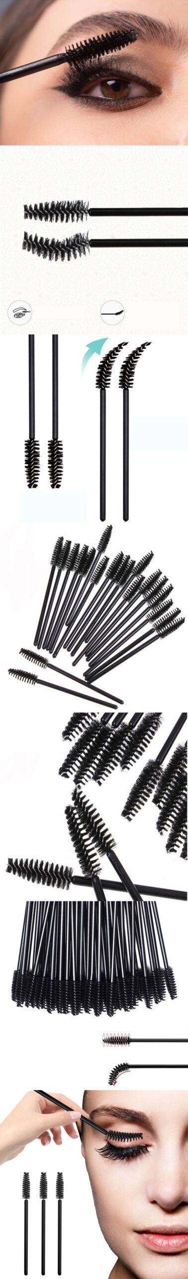 Turk Rimel Maskara Fırçası Esnek 50 ADET Solingen - Görsel 2