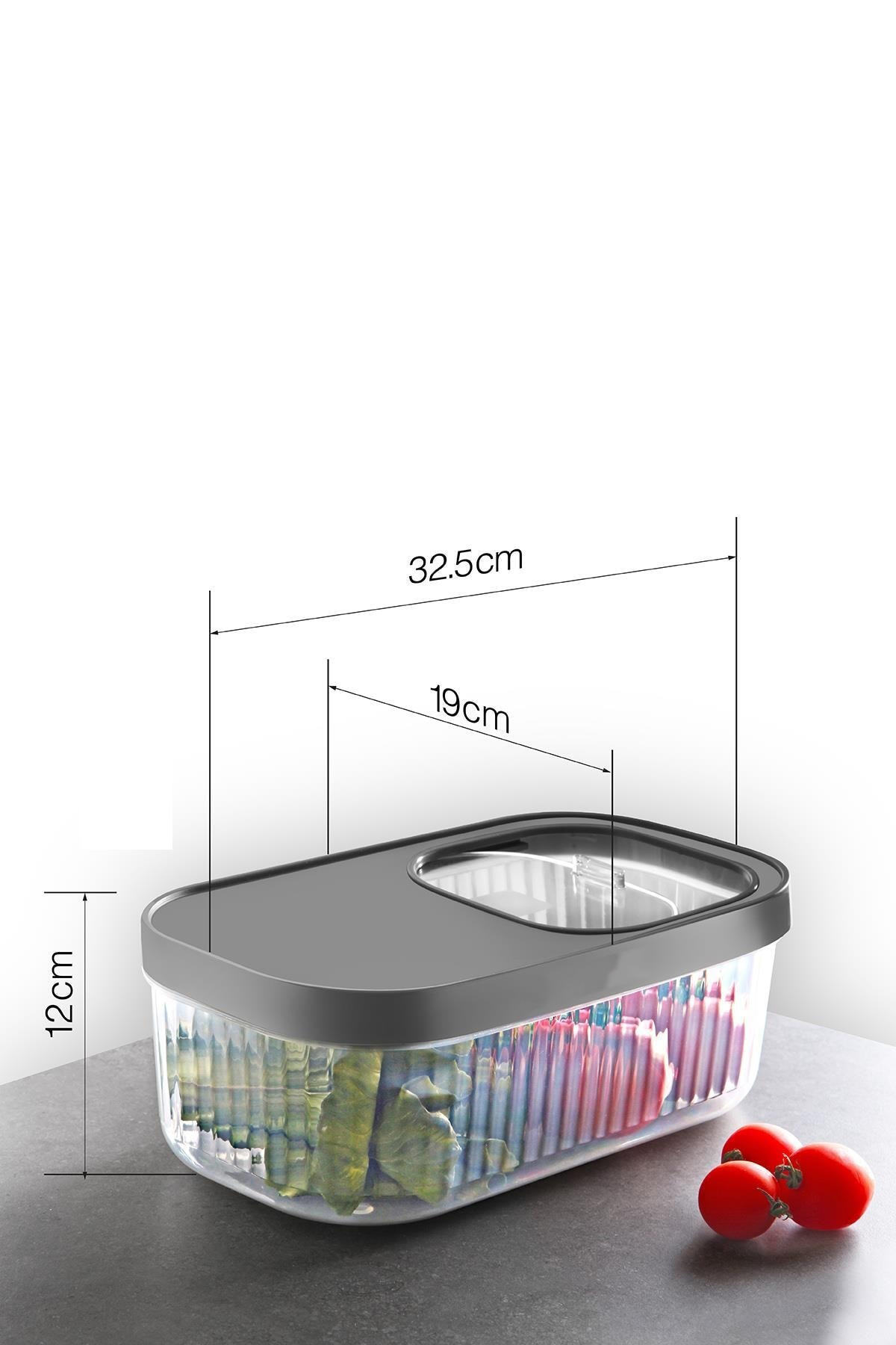 Turk MultiBox Erzak Bakliyat Kutusu Sürgülü Kapak 5 Litre - Görsel 2