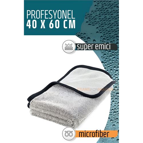 Turk Çift Yüzeyli Profesyonel Microfiber Havlu - Süper Emici Temizlik Bezi 40 x 60 cm